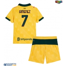 Otroški Nogometni dresi AC Milan Santiago Gimenez #7 Tretji 2025-26 Kratek Rokav (+ Kratke hlače)